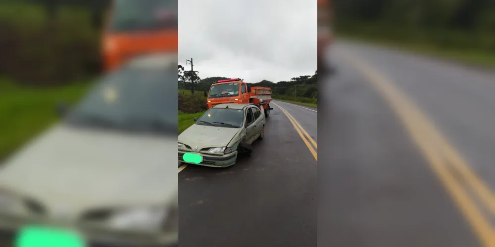Um acidente deixou duas pessoas feridas nesta quinta-feira (05), na PR-170, no km 443, trecho entre Pinhão a Faxinal do Céu