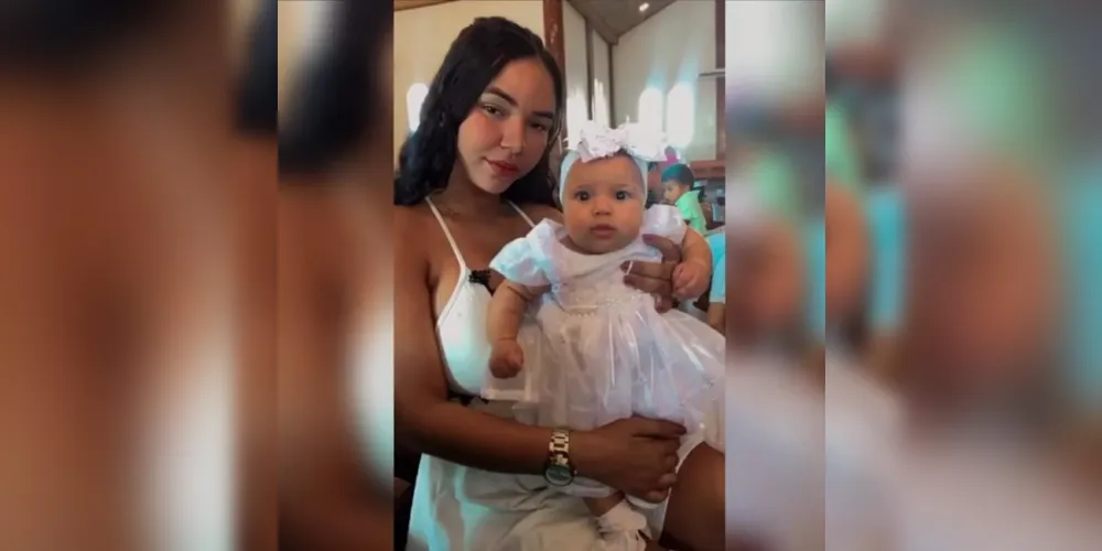 Ana Paula Melo e a filha, Clara Maria, de um ano e sete meses