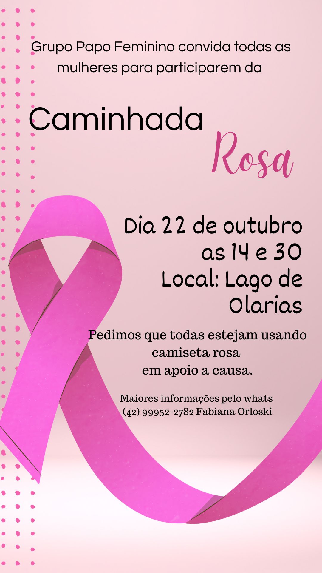 Imagem ilustrativa da imagem Grupo Papo Feminino fará Caminhada Rosa em Ponta Grossa
