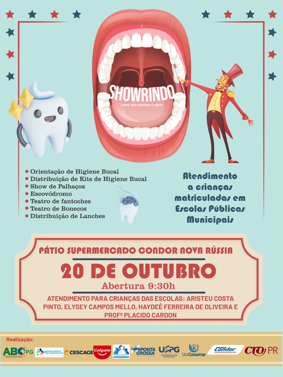 Banner traz mais detalhes sobre o evento da Associação Brasileira de Odontologia