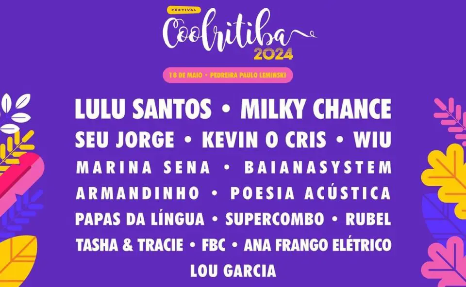 Line-up completo do Festival Coolritiba 2024
