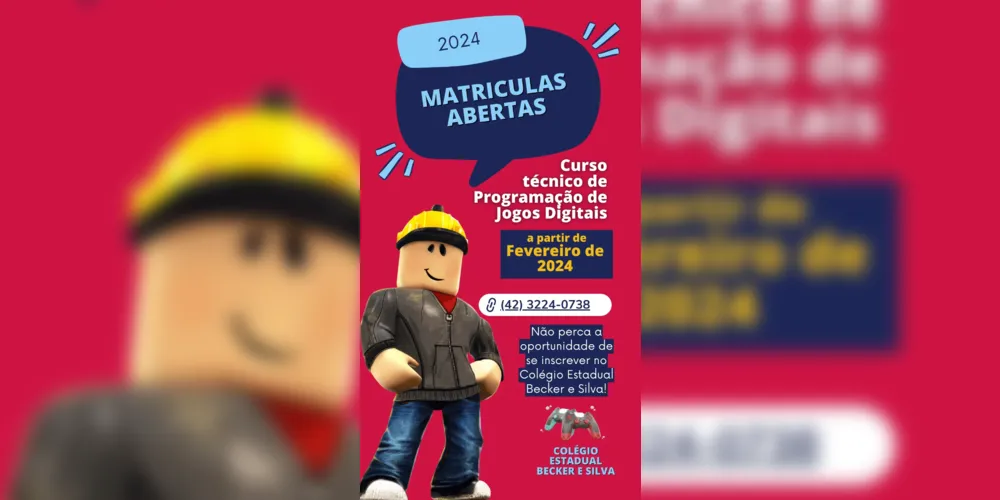 Matrículas acontecem, enquanto tiver vagas disponíveis, até o dia 6 de fevereiro.