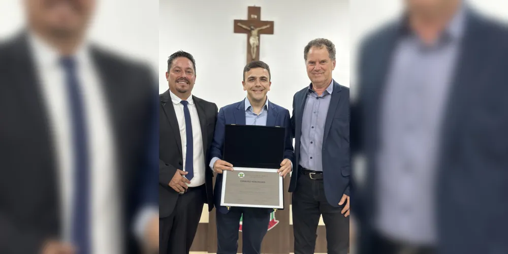 Imagem ilustrativa da imagem Aliel Machado recebe título de Cidadão Honorário de Imbituva