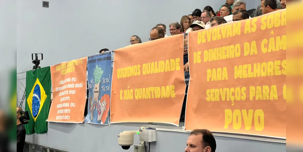 Cartazes elaborados por membros do Partido Novo mostram rejeição ao projeto