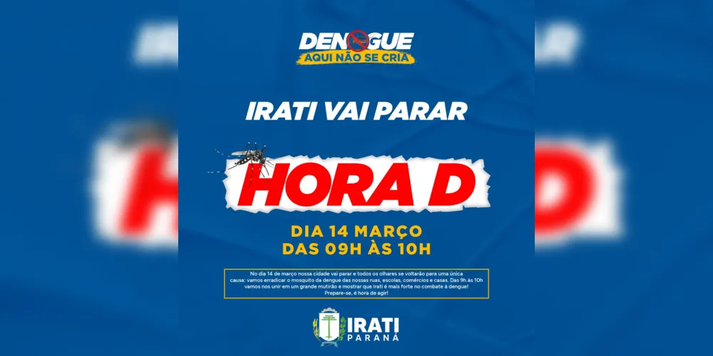 Imagem ilustrativa da imagem Irati inicia 'Hora D': maior campanha contra a dengue do PR