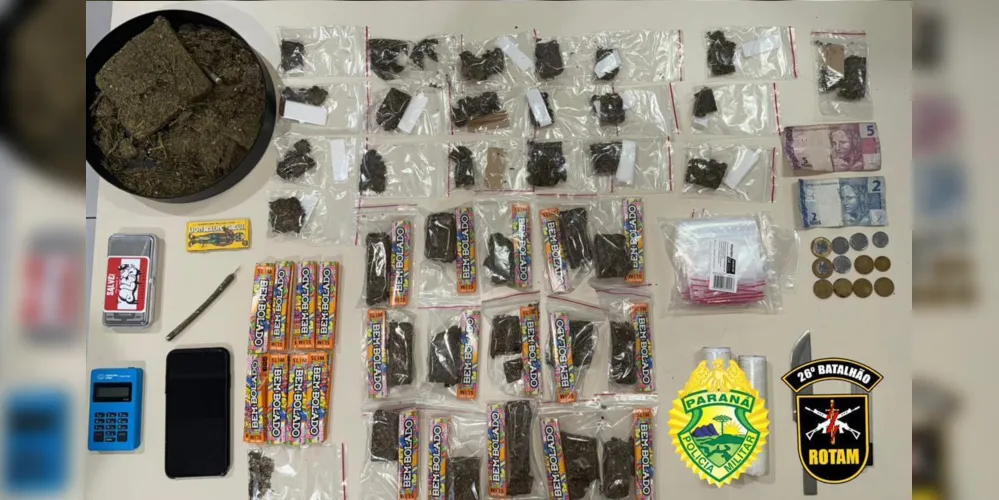 Imagem ilustrativa da imagem Polícia apreende drogas e homem vai preso em Telêmaco