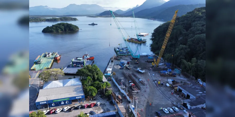 Canteiro de obras está instalado em Guaratuba