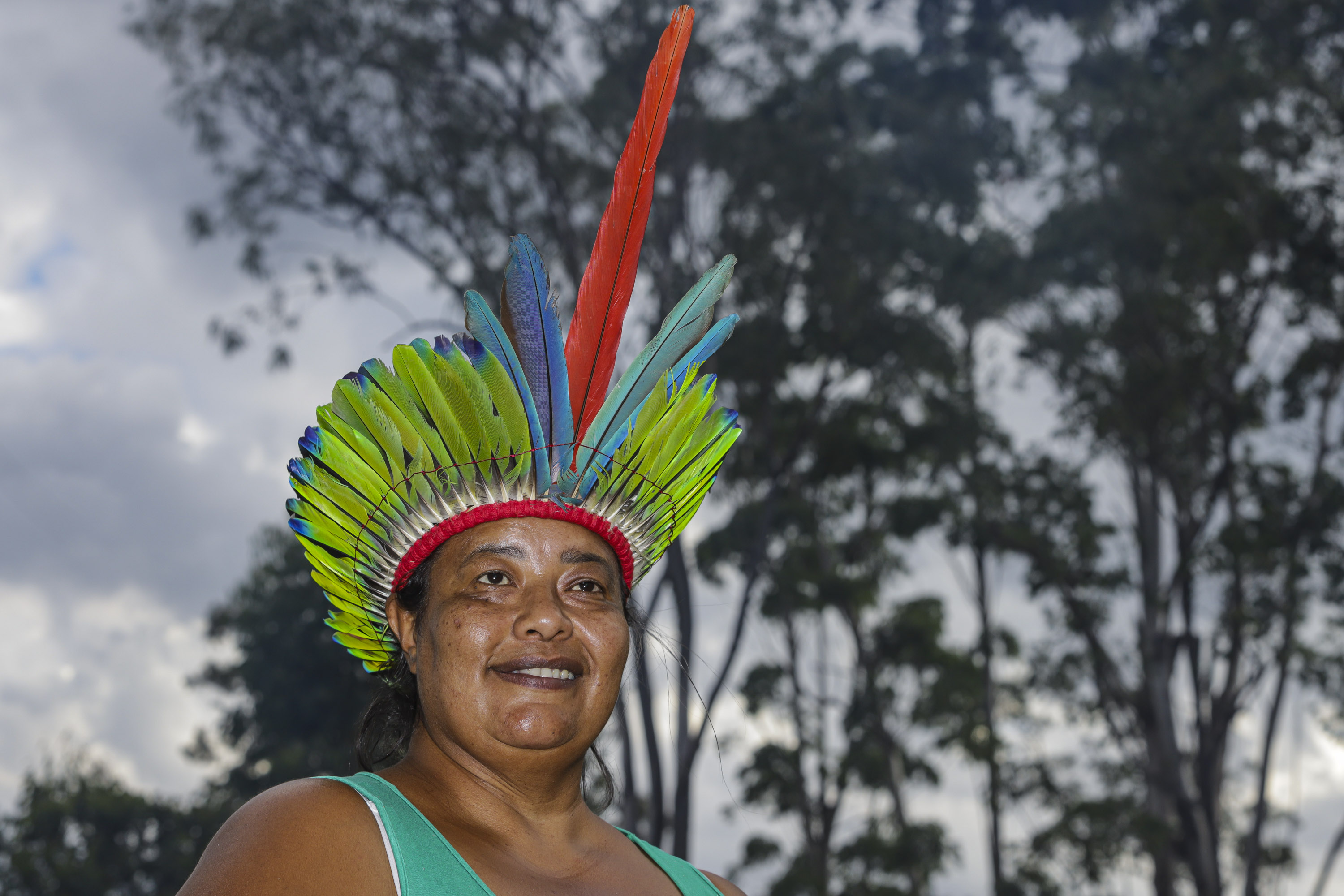 Piraquara, 12 de março de 2023 - Comunidade Índigena da Floresta Estadual Metropolitana, em Piraquara. Na foto, Cleonice Pacheco Amorim, da etnia Guarani Ñandeva.