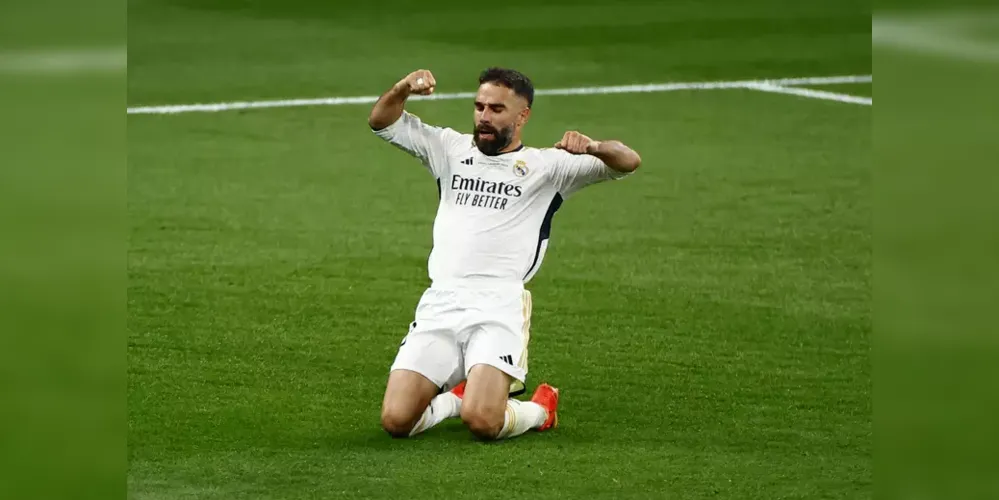 Carvajal comemora o gol pelo Real Madrid