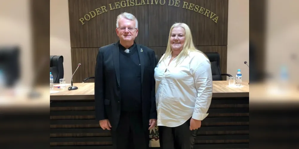 A professora Márcia Calixto e o Desembargador Sigurd Roberto Bengtsson