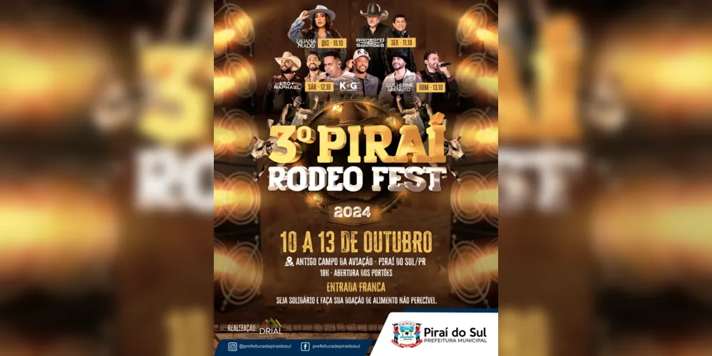 O 3º Piraí Rodeo Fest promete ser uma experiência única.