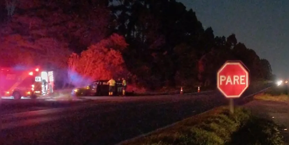 Acidente aconteceu no KM 549 da rodovia, no sentido norte