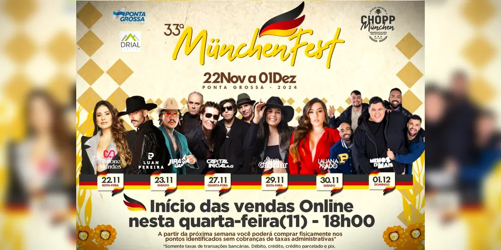 Confira a programação de shows da Münchenfest