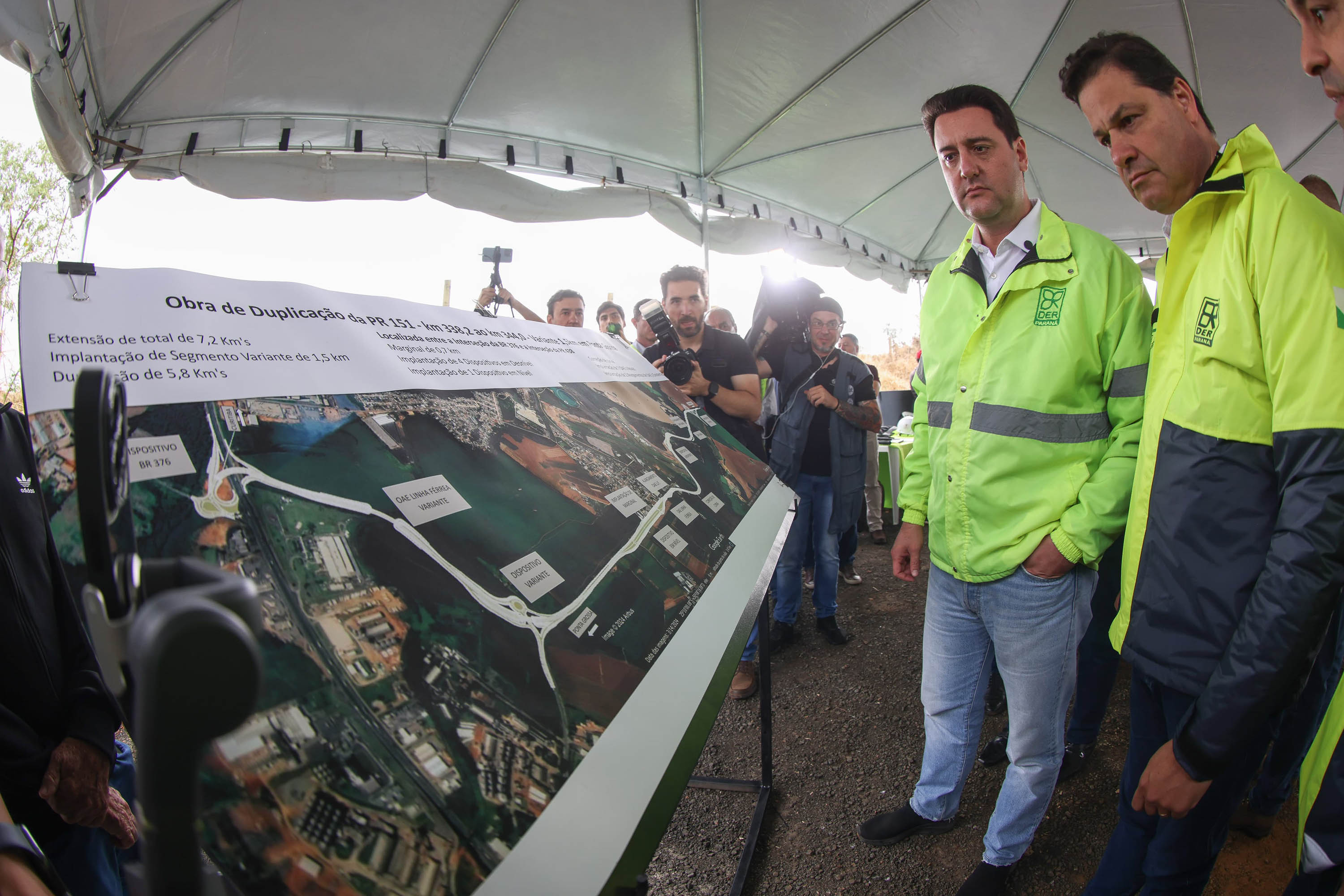 Secretário de Infraestrutura e Logística do Paraná, Sandro Alex, participou do lançamento da obra