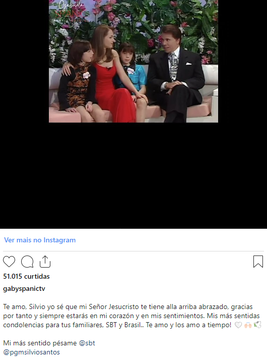 Imagem ilustrativa da imagem Gabriela Spanic, a Usurpadora, lamenta a morte de Silvio Santos