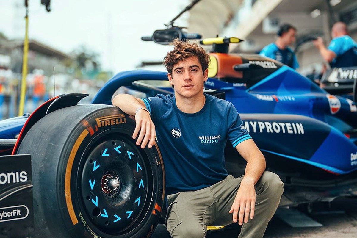 Franco Colapinto tem apenas 21 anos e será o piloto mais jovem do atual grid