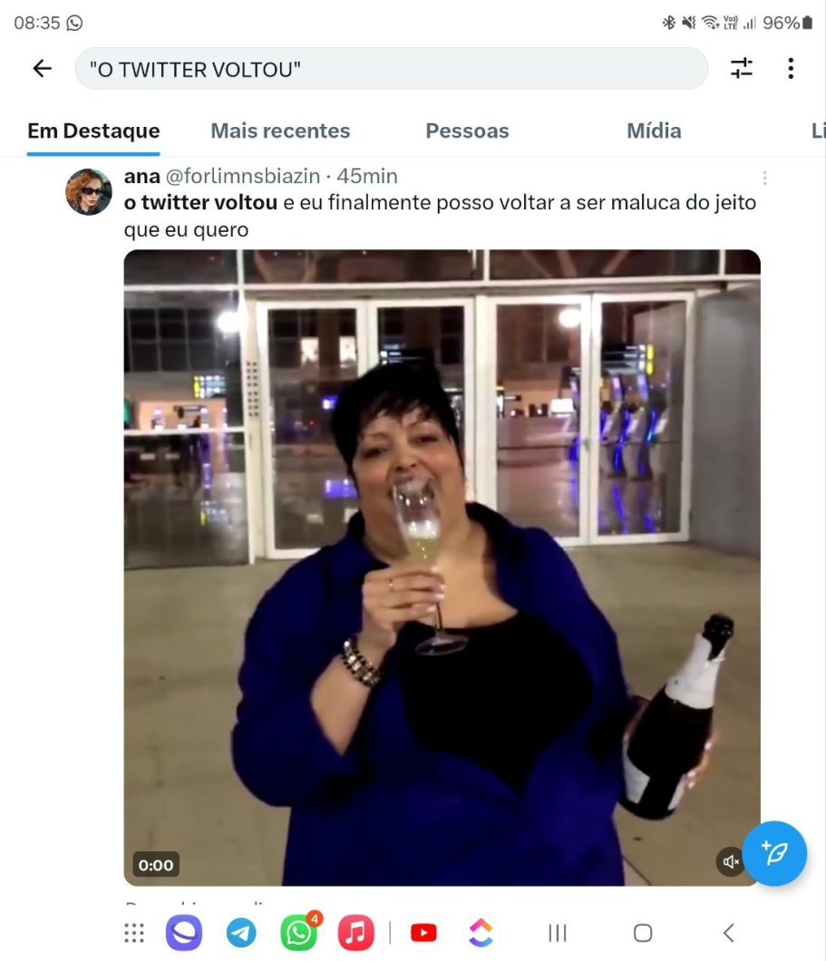 Imagem ilustrativa da imagem Aplicativo X/Twitter volta a funcionar em celulares no Brasil