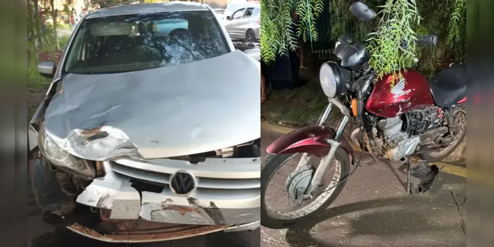 Imagem ilustrativa da imagem Mulher morre após grave acidente entre carro e moto no PR