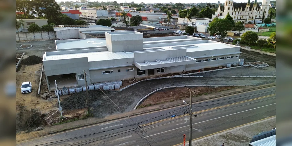 Imagens captadas pelo AeroRede mostram cenário da construção da UPA Uvaranas