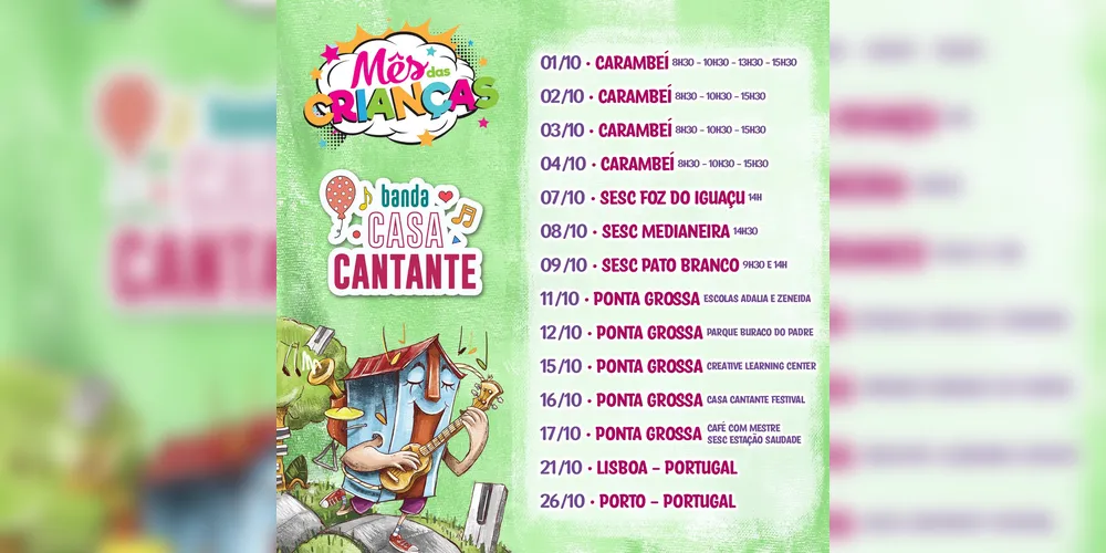 Imagem ilustrativa da imagem Banda Casa Cantante percorre o Paraná com shows neste mês