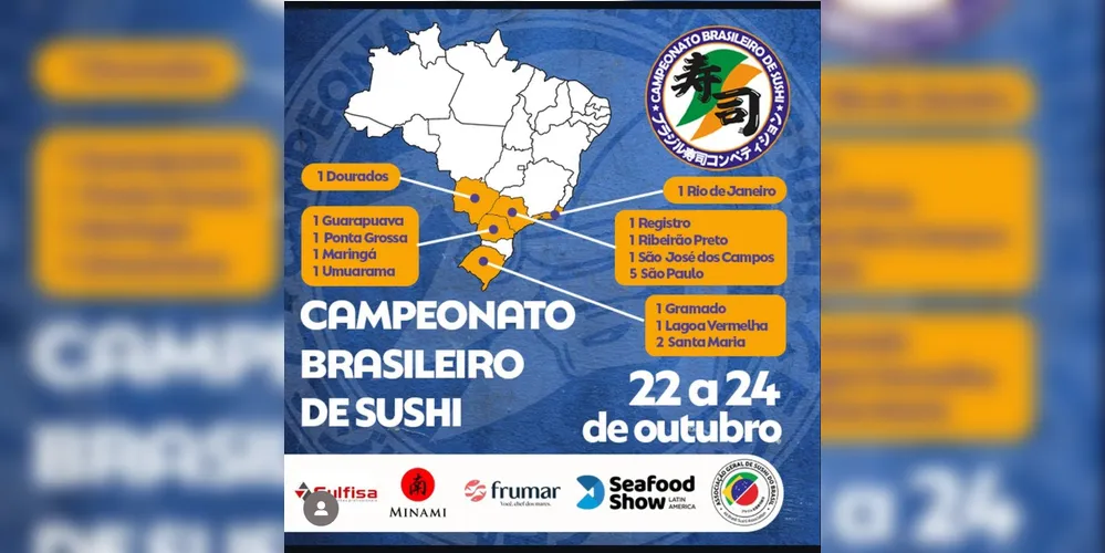 Imagem ilustrativa da imagem Chef de PG participa de Campeonato Brasileiro de Sushi neste mês