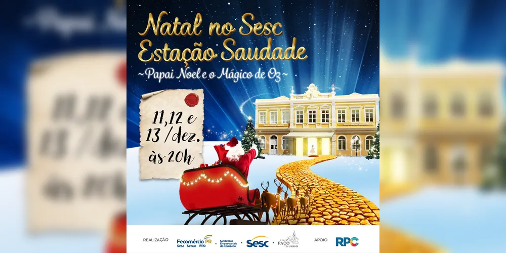 Imagem ilustrativa da imagem Papai Noel e Mágico de Oz trazem encanto para a Estação Saudade