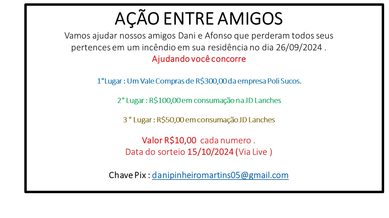 Para concluir a construção de uma nova residência, os moradores estão realizando uma rifa.