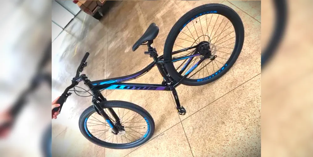 Bicicleta que foi furtada pelos suspeitos