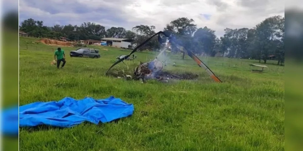 Helicóptero era usado para pulverizar lavouras