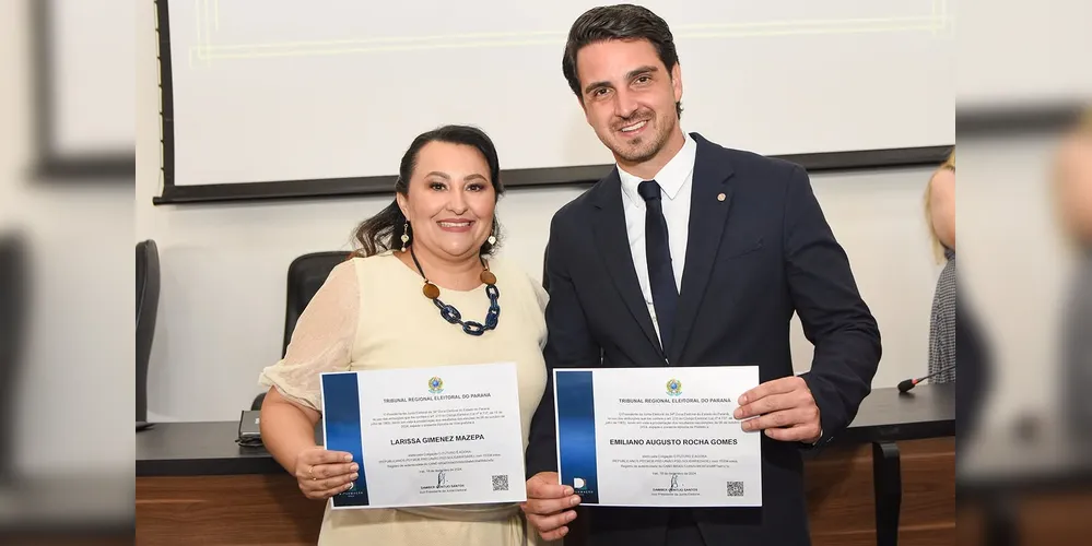 Dra. Larissa e Emiliano Gomes.