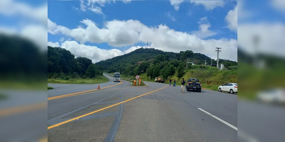 O DNIT trabalhou na construção de um desvio na BR-376