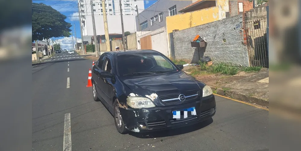 Colisão envolvendo carro e moto aconteceu na tarde dessa segunda-feira (06) em Ponta Grossa