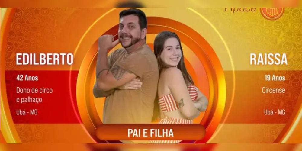 Edilberto e Raissa são pai e filha.