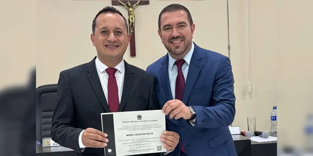 O atual prefeito de São João do Triunfo, Abimael do Valle, esteve presente na cerimônia.