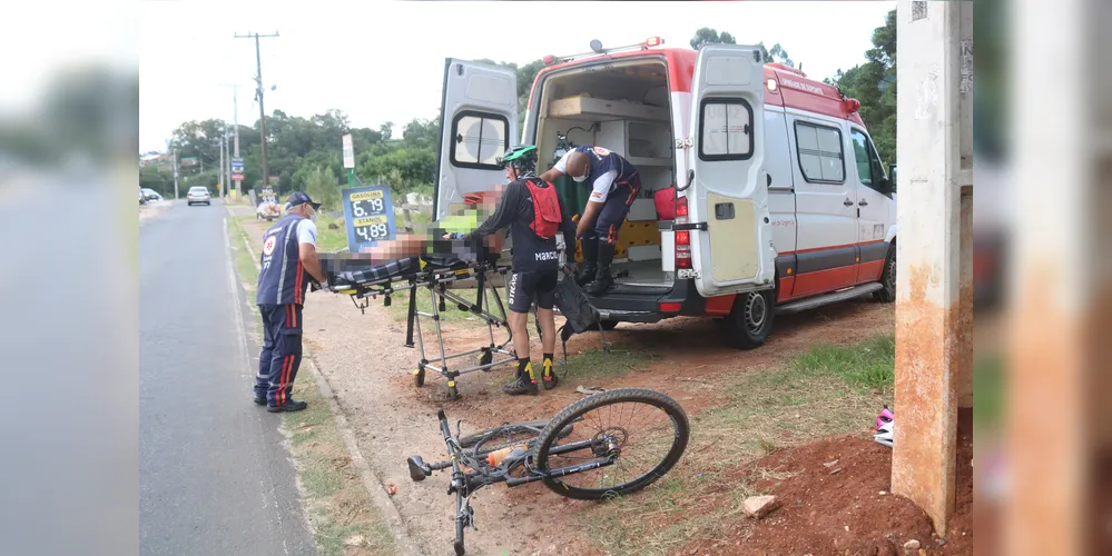 A ciclista foi socorrida e conduzida para a Upa Santana