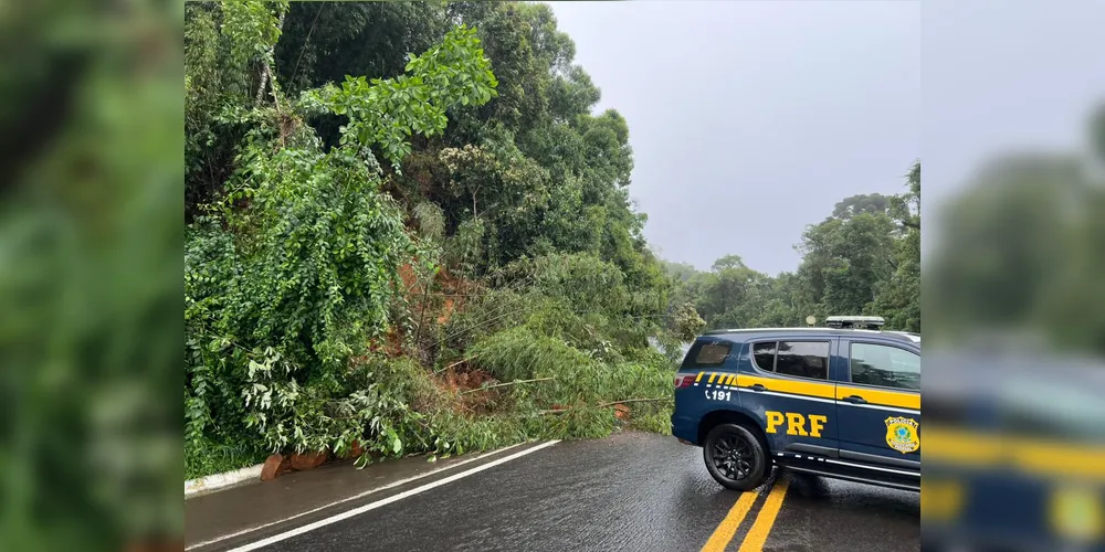 Trecho da BR-277 na Serra da Esperança segue interditada