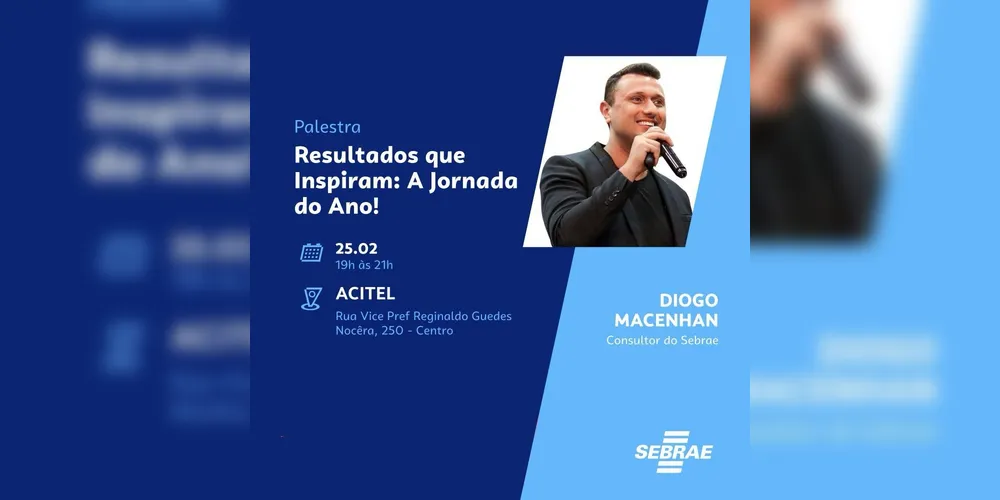 Evento acontece no próxima dia 25, terça-feira.