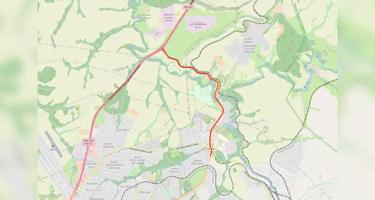 Trecho que receberá obras tem 5,24 km de