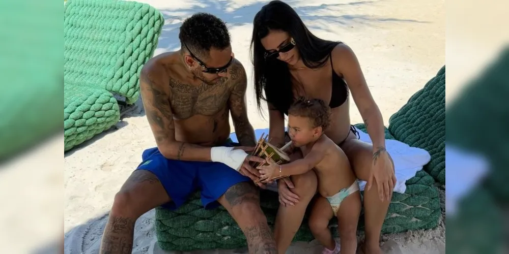 Neymar, Bruna e Mavie juntos