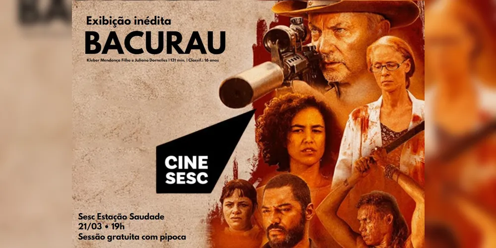 Imagem ilustrativa da imagem CineSesc apresenta Bacurau nesta sexta-feira