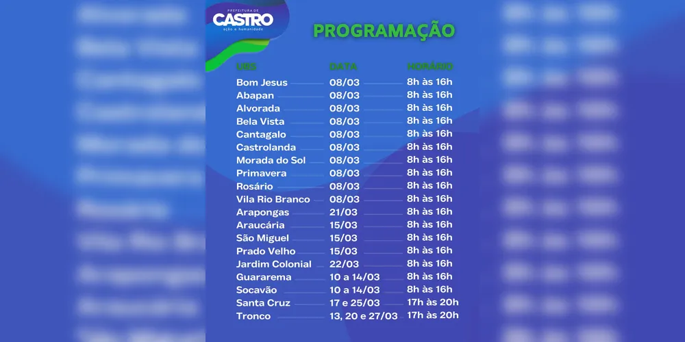 Confira a programação completa.