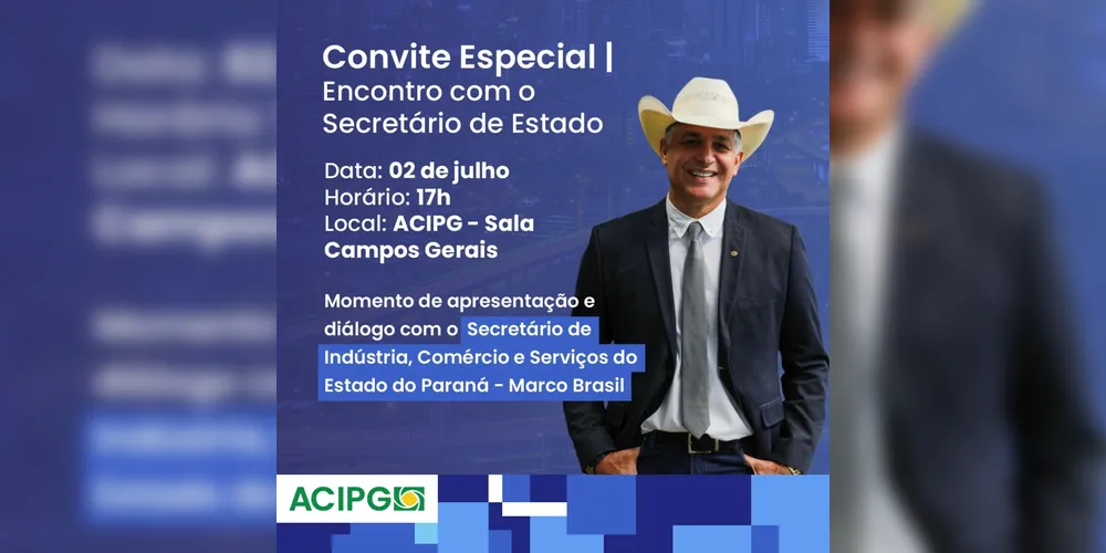 Acipg convida empresariado local a comparecer no evento