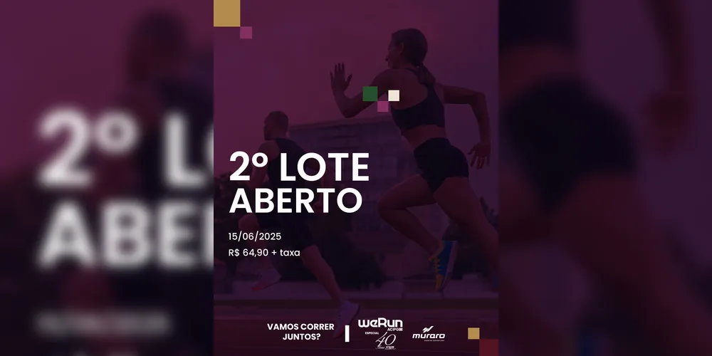 Imagem ilustrativa da imagem Evento de corrida da Acipg está em final de inscrições