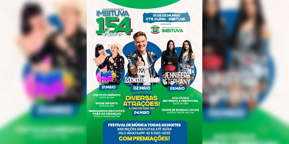 Programação da festa