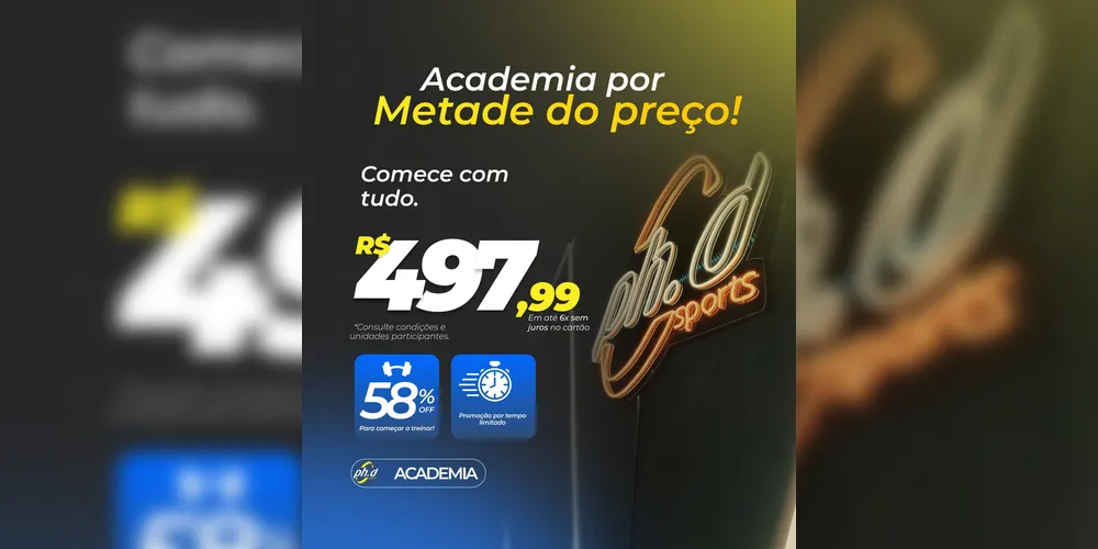 Imagem ilustrativa da imagem Ph.D Sports comemora 10 anos com promoção exclusiva em PG