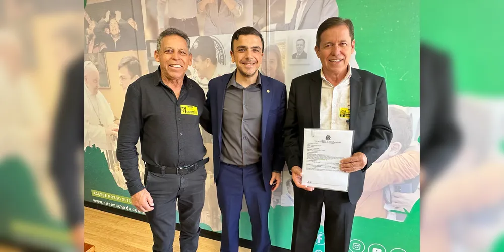 Ary Mattos, Aliel Machado e Álvaro Mattos estiveram reunidos.