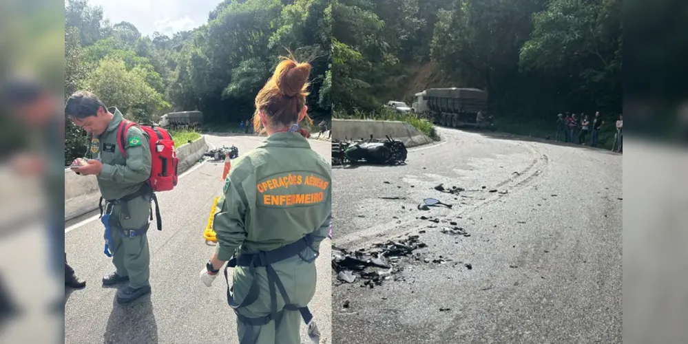 Imagem ilustrativa da imagem Médico morre na frente dos pais após batida contra caminhão na Estrada da Ribeira