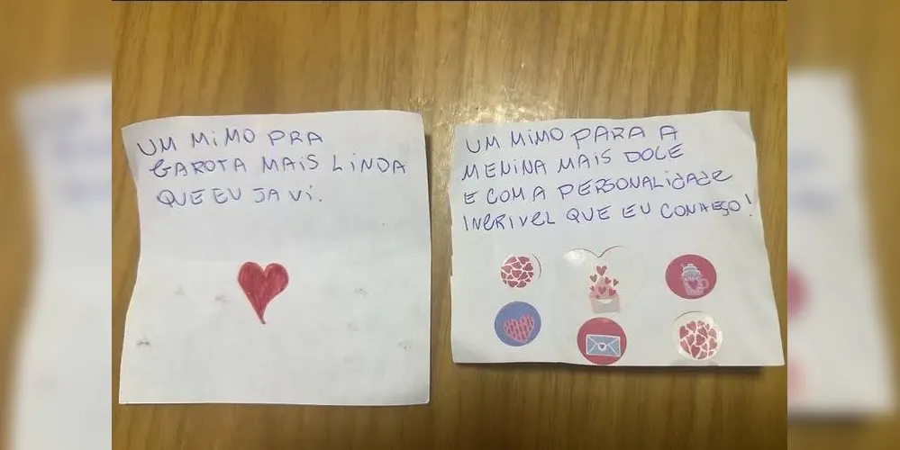 Bilhetes enviados para duas vítimas que receberam bolos envenenados em Itapecerica da Serra, na Grande São Paulo