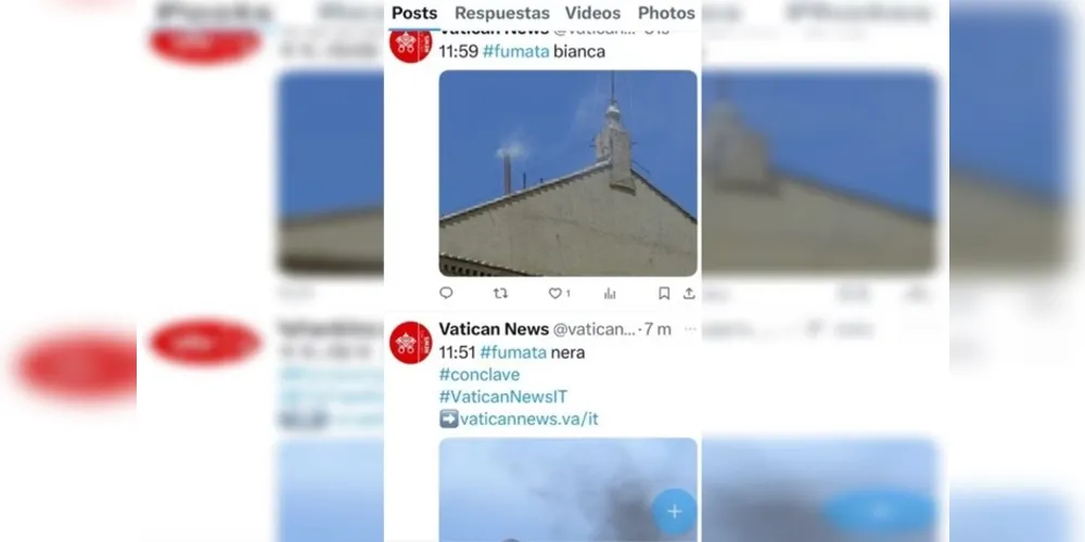 A postagem foi rapidamente apagada
