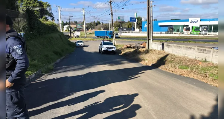Polícia Científica está no local do crime -